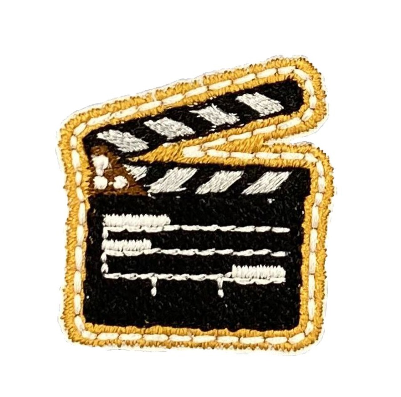 Movie Clapper Board, Director's Slate, Sounds Marker, Cinema, Embroidered, Iron-on Patch